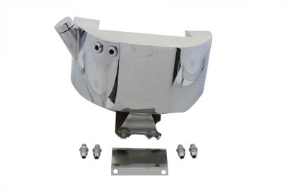 Chrome Horseshoe Oil Tank For Harley-Davidson 4 Speed Electric Starter Motor