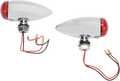 DRAG SPECIALTIES CHROME MARKER LIGHTS SMOOTH BULLET LED RED