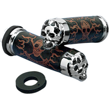 SKULL GRIPS FOR HARLEY-DAVIDSON