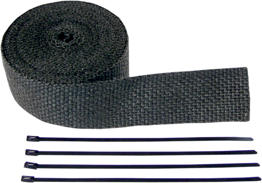 CYCLE PERFORMANCE PROD. EXHAUST PIPE WRAP WRAP EXH KIT 2X25 BLK/BLK