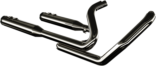 KHROME WERKS 2-INTO-2 TWO-STEP CROSSOVER HEADER SYSTEMS FOR HARLEY-DAVIDSON 2010 Eclipse 2-Into-2 Exhaust System