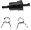 EMGO ANODIZED ALUMINUM FUEL FILTERS GAS FILTER BLACK 1/4