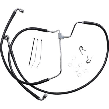 EXTENDED LENGTH STAINLESS STEEL BRAKE LINE KITS FOR HARLEY-DAVIDSON