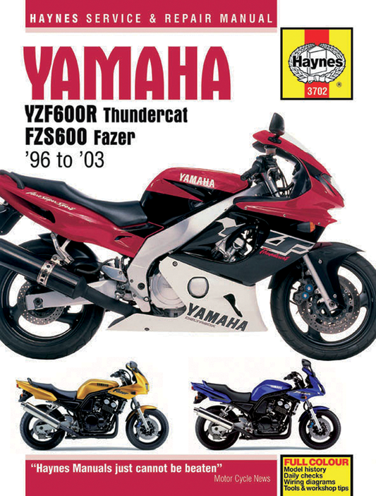 HAYNES MOTORCYCLE REPAIR MANUALS MANUAL YZF600R