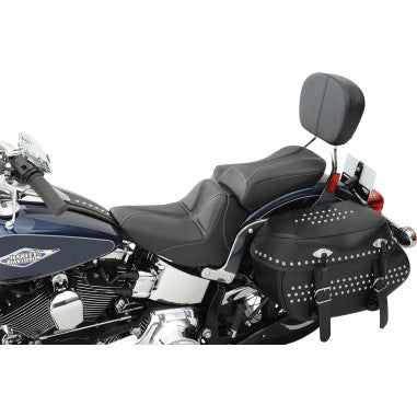 DOMINATOR SOLO SEATS AND PILLION PADS WITH BACKREST OPTION FOR HARLEY-DAVIDSON