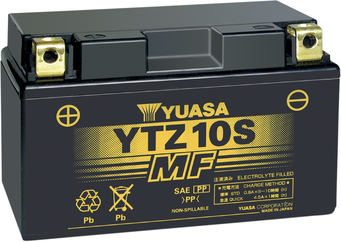 YUASA YTZ FACTORY-ACTIVATED AGM MAINTENANCE-FREE BATTERIES BATTERY WET SEALED YTZ10S