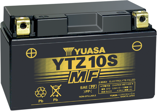 YUASA YTZ FACTORY-ACTIVATED AGM MAINTENANCE-FREE BATTERIES BATTERY WET SEALED YTZ10S