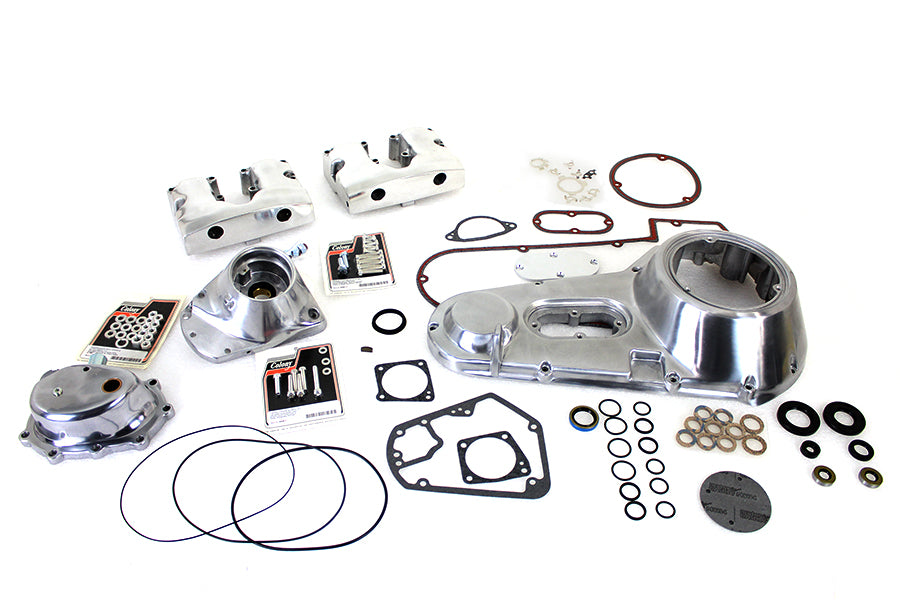 Kit Tapas Pulidas Para Harley-Davidson Shovelhead Polished Engine Dress Up Kit