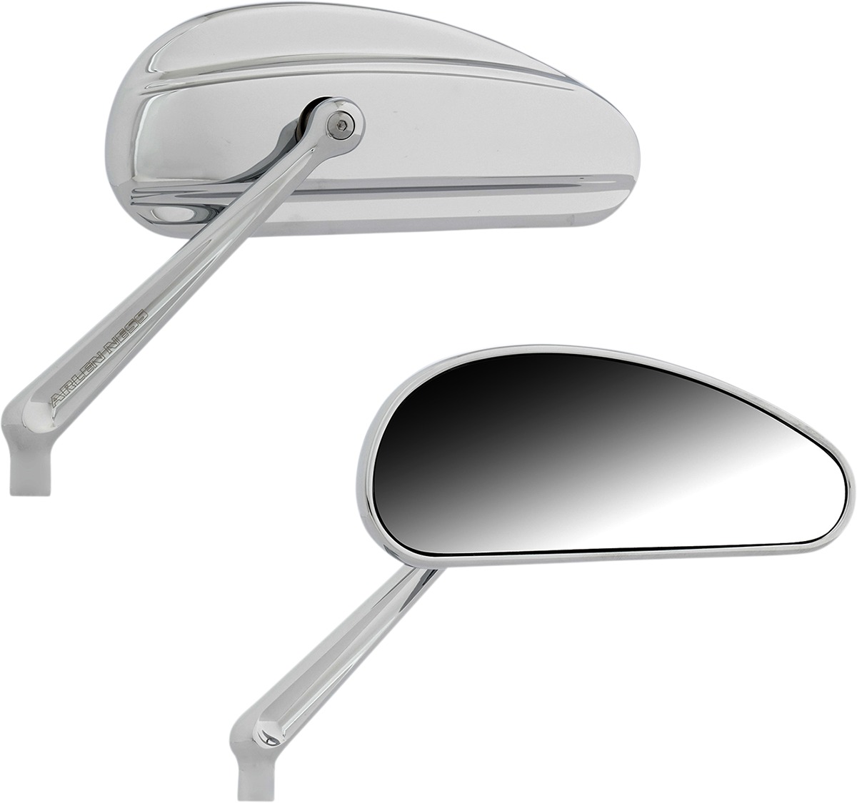 Downdraft Mirrors Chrome For Indian