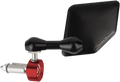DRIVEN RACING HALO STAINLESS STEEL BAR END MIRRORS MIRROR HALO RIGHT RED