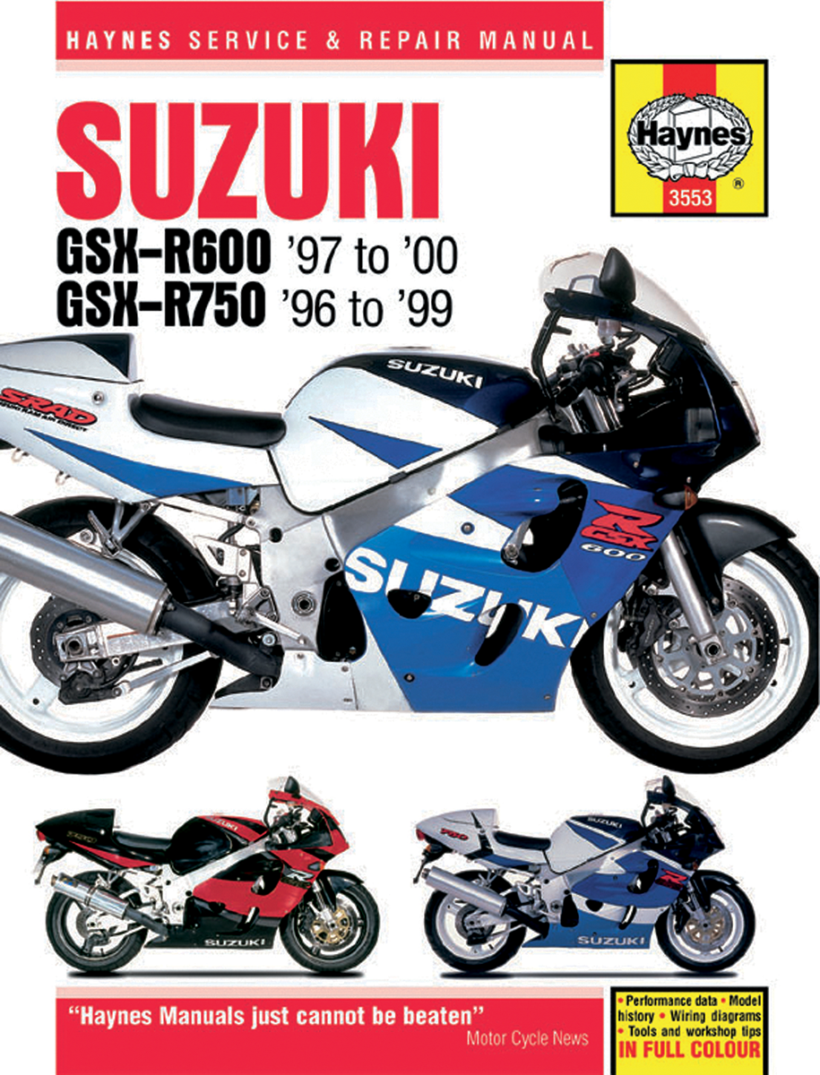 HAYNES MOTORCYCLE REPAIR MANUALS MANUAL GSXR600/750