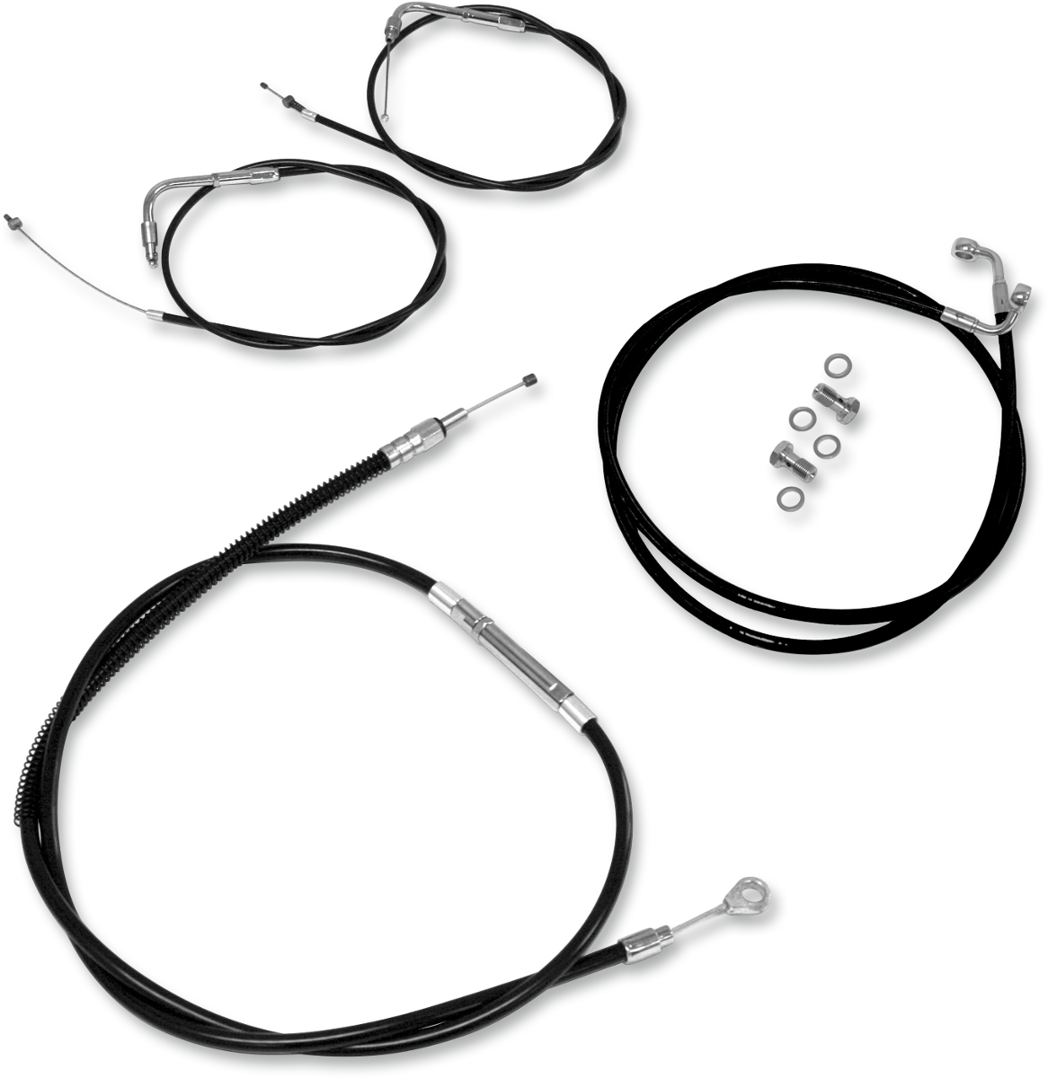 BARON HANDLEBAR CABLE AND LINE KITS CABLE KIT BLK 12-14" BOLT