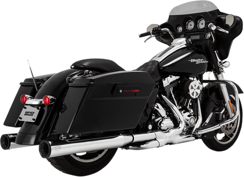 VANCE & HINES 4" ELIMINATOR 400 SLIP-ON MUFFLERS FOR HARLEY-DAVIDSON 1995 - 2013 Chrome/Black Eliminator 400 Slip-On Mufflers