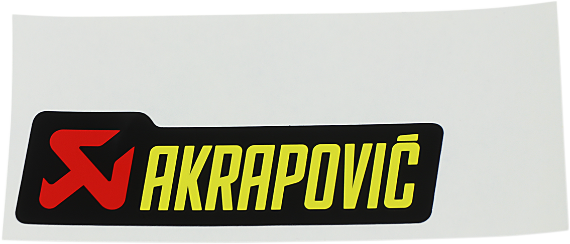 AKRAPOVIC REPLACEMENT PARTS STICKER AKRAPOVIC 100X29