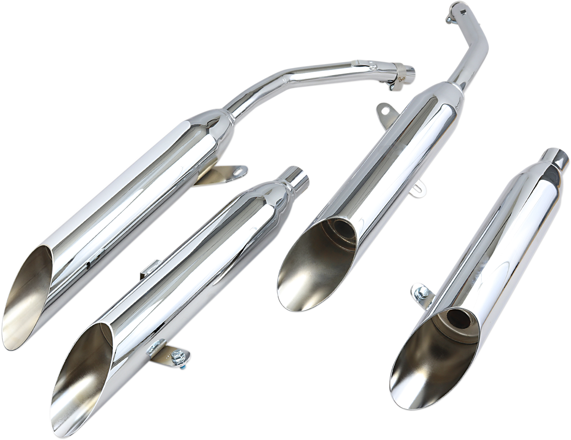 COBRA COMPLETE SLIP-ON MUFFLERS FOR METRIC CRUISERS BLVD MUFFLR VF750CR SLASH