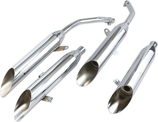 COBRA COMPLETE SLIP-ON MUFFLERS FOR METRIC CRUISERS BLVD MUFFLR VF750CR SLASH