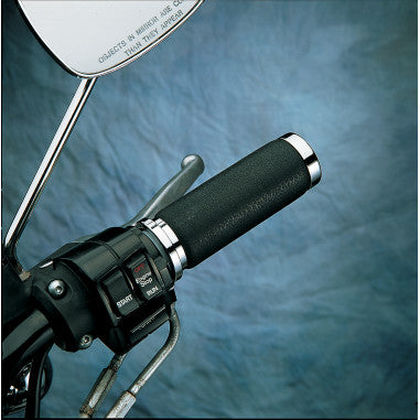 TEXTURED BLACK RUBBER GRIPS FOR HARLEY-DAVIDSON