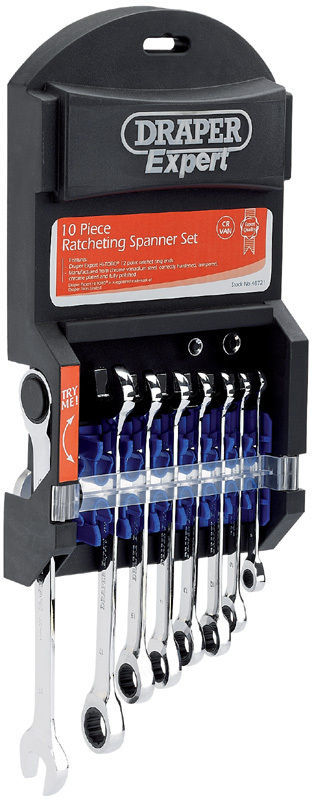 Juego Llaves Combinadas Con Carraca 10 Piezas