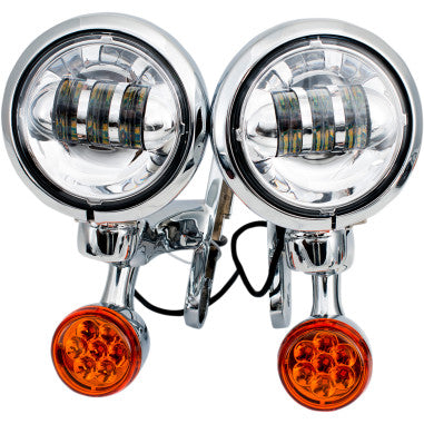4.5" LED AUXILIARY LIGHTS WITH TURN SIGNALS FOR HARLEY-DAVIDSON