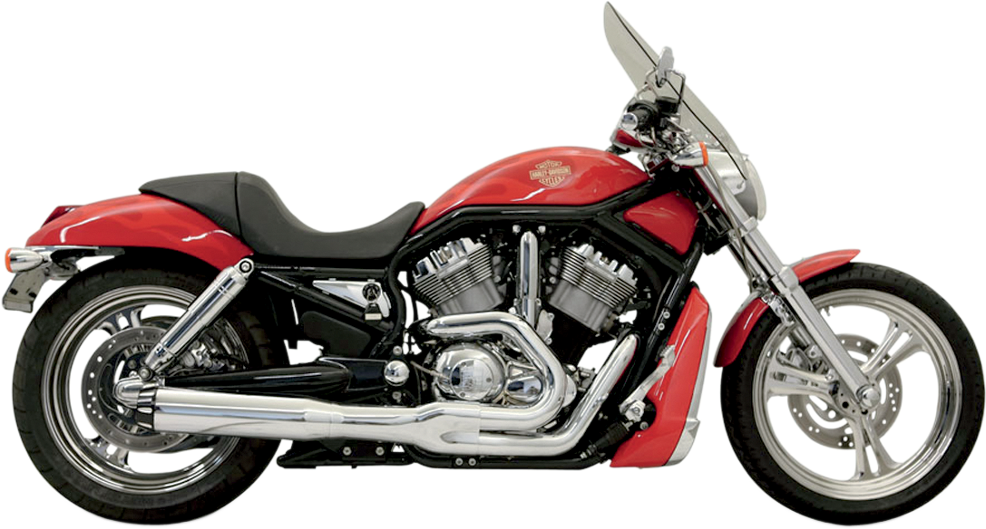 BASSANI XHAUST ROAD RAGE II B1 POWER 2-INTO-1 SYSTEMS FOR HARLEY-DAVIDSON 2002 - 2005 Chrome Road Rage II B1 Power 2-Into-1 Exhaust System