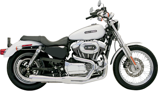 BASSANI XHAUST ROAD RAGE 2-INTO-1 SYSTEMS FOR HARLEY-DAVIDSON 2007 - 2013 Chrome Short Upswept Road Rage 2-Into-1 Exhaust System