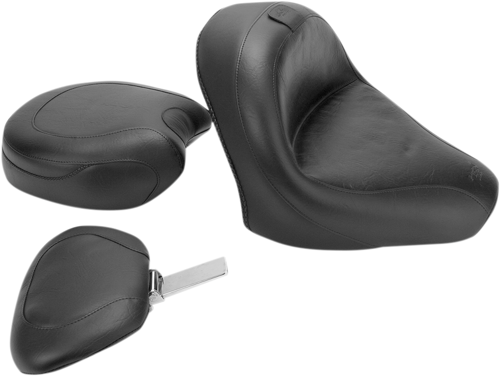 MUSTANG WIDE TOURING SEATS WITH DRIVER BACKREST SEAT WIDE VINT W/DBR RETR