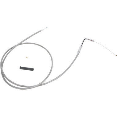 BRAIDED AND BLACK VINYL THROTTLE AND IDLE CABLES FOR HARLEY-DAVIDSON