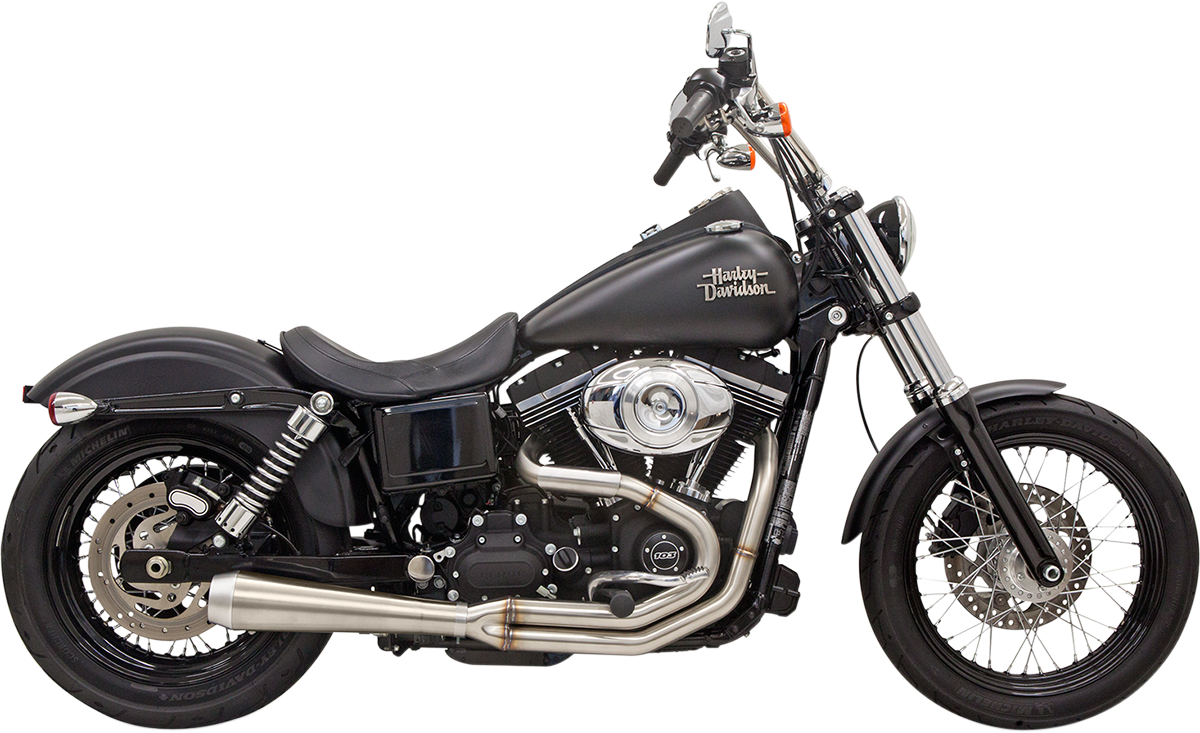 BASSANI XHAUST ROAD RAGE III 2-INTO-1 EXHAUST SYSTEM FOR HARLEY-DAVIDSON 1995 - 2000 Raw Road Rage III Exhaust System