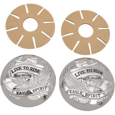 "LIVE TO RIDE" GAS CAP COVERS FOR HARLEY-DAVIDSON