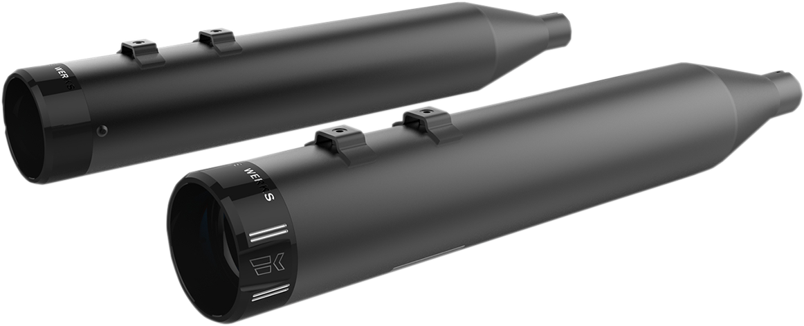 KHROME WERKS 4.50" HP-PLUS® SLIP-ON MUFFLERS FOR HARLEY-DAVIDSON 2009 4.50" Black/Black HP-Plus® Slip-On Mufflers