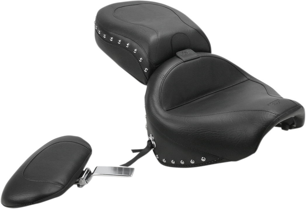 MUSTANG WIDE TOURING SEATS WITH DRIVER BACKREST SEAT WIDE STUD W/DBR ROAD