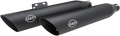 S&S CYCLE SLASH-CUT MUFFLERS FOR HARLEY-DAVIDSON 2018 MUFFLER S/C BLK RACE FLFB