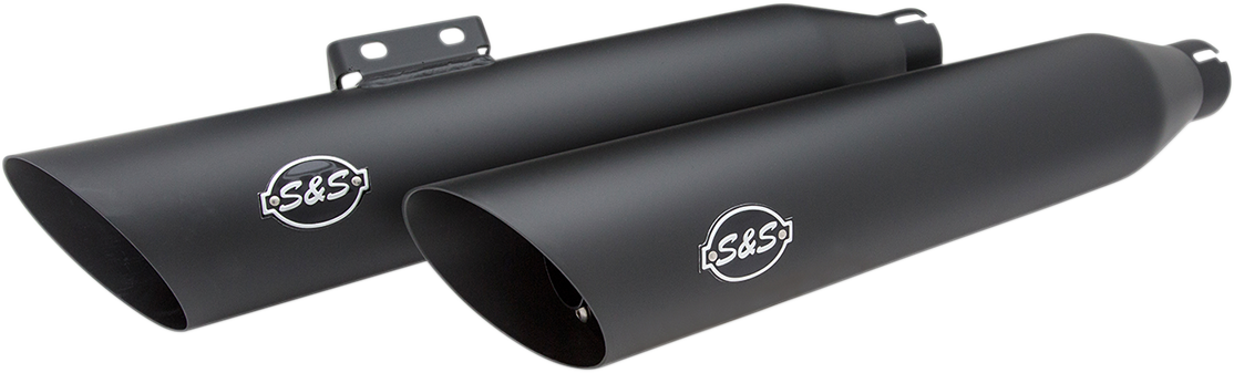S&S CYCLE SLASH-CUT MUFFLERS FOR HARLEY-DAVIDSON 2018 MUFFLER S/C BLK RACE FLFB