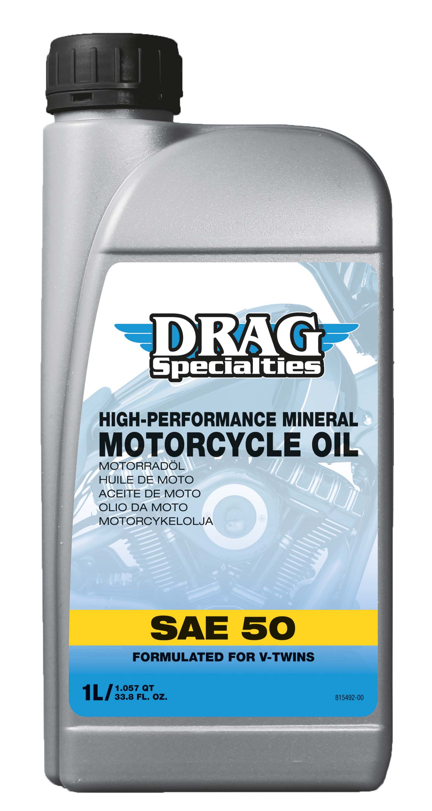 Aceite Motor Drag Specialties SAE 50 Alto Rendimiento Para Harley-Davidson 62600008 62600014 62600018 62600024 Amsoil MCSQT
