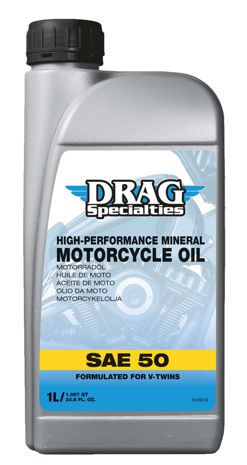 Aceite Motor Drag Specialties SAE 50 Alto Rendimiento Para Harley-Davidson 62600008 62600014 62600018 62600024 Amsoil MCSQT