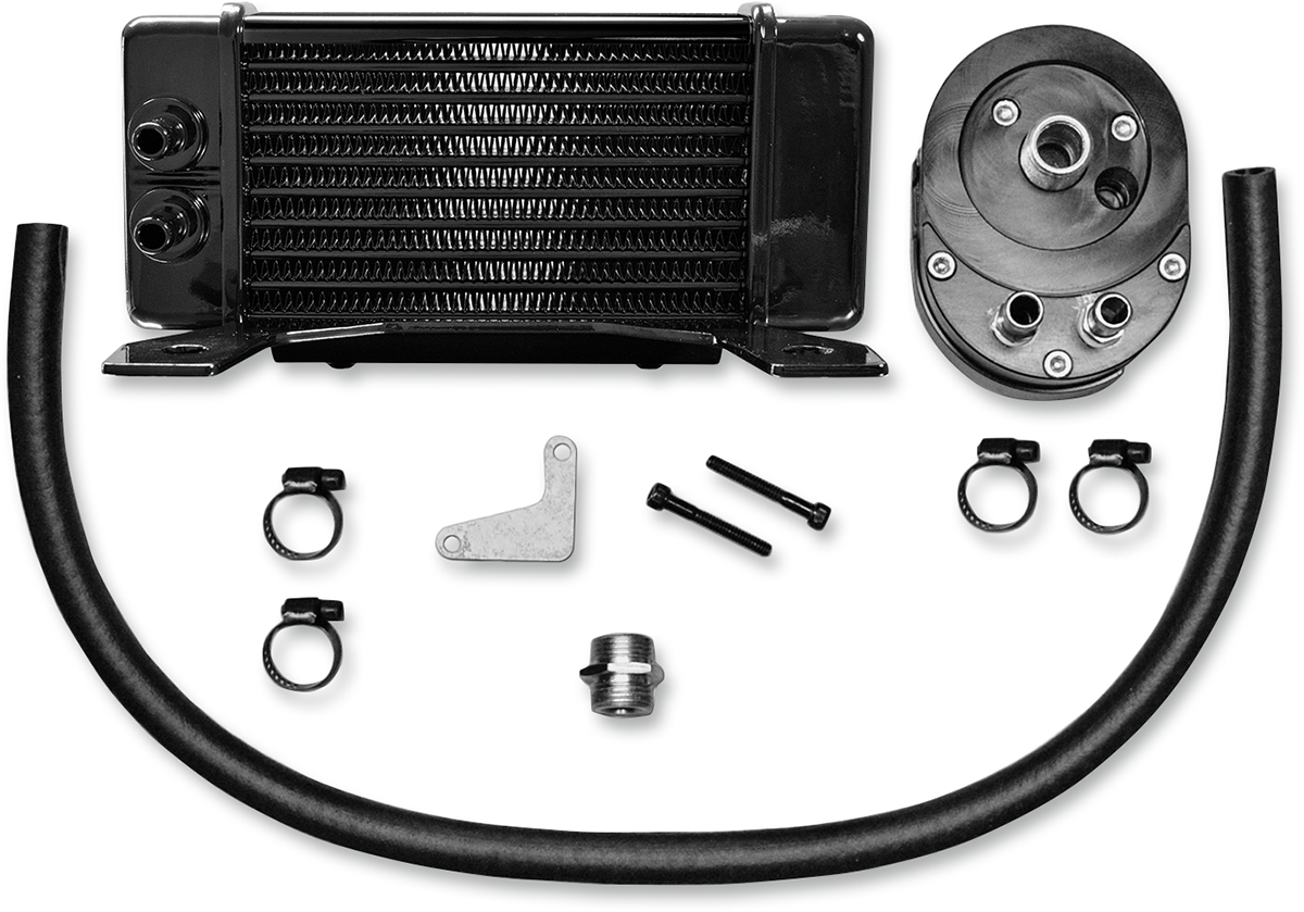 Jagg FLH/T84-08 10-row cooler black low For Harley-Davidson
