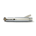 Slash Cut Shorty Muffler Only, Chrome For Harley-Davidson
