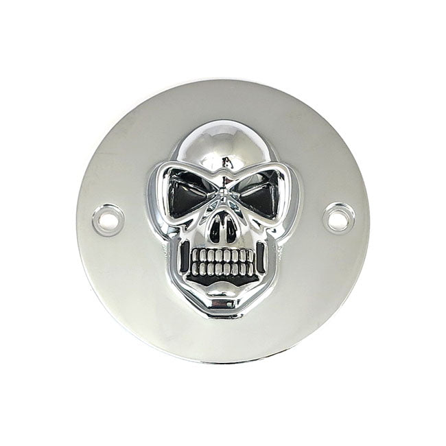 Chrome Skull Point Cvr Horizontal For Harley-Davidson