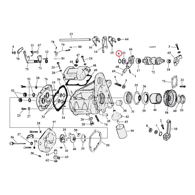 Retaining Rings, Shifter Cam Support For Harley-Davidson