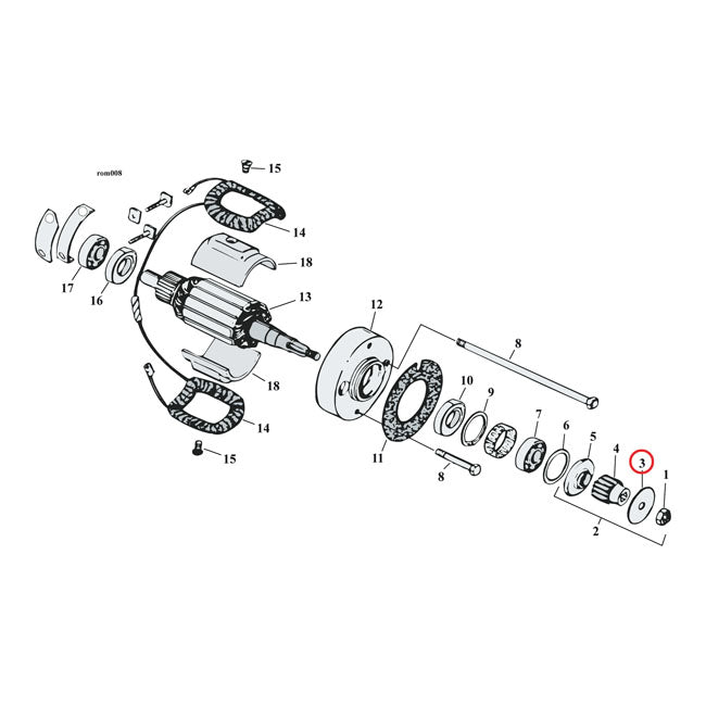 Washer, Generator Oil Separator For Harley-Davidson