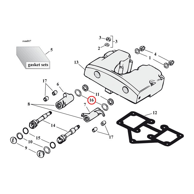 Rocker Arms Shims, .010 Inch For Harley-Davidson