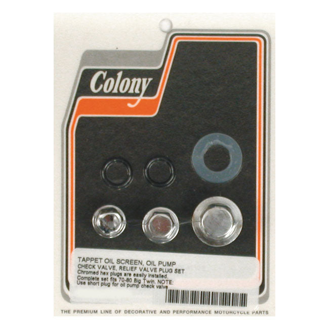 Kolonieoliepomp en carter plug set voor Harley Davidson