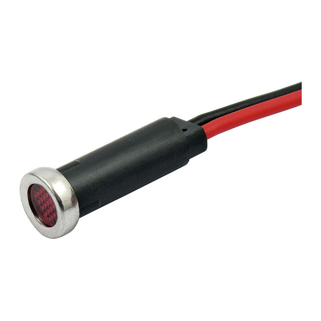 Led Indicator Light Red Lens For Harley-Davidson