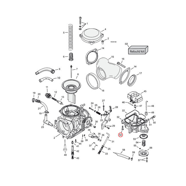 Keihin Floatbowl Mount Kit, Ss Allen For Harley-Davidson