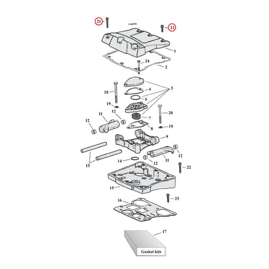 Rocker Box Bolt Kit, Ss Allen For Harley-Davidson