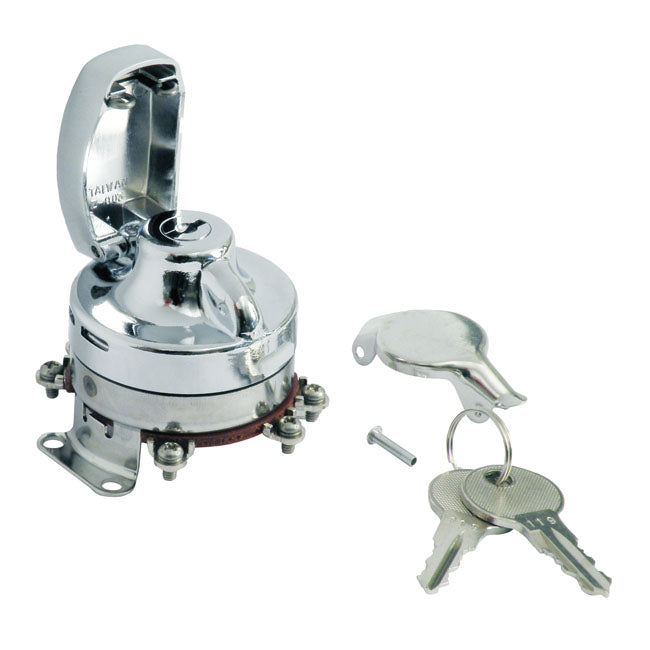 Ignition Switch, Electronic, Stainless For Harley-Davidson