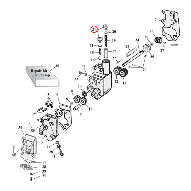 Gw, Oil Pump And Crankcase Plug Set For Harley-Davidson