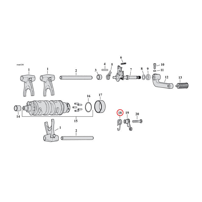 Return Spring, Detent For Harley-Davidson