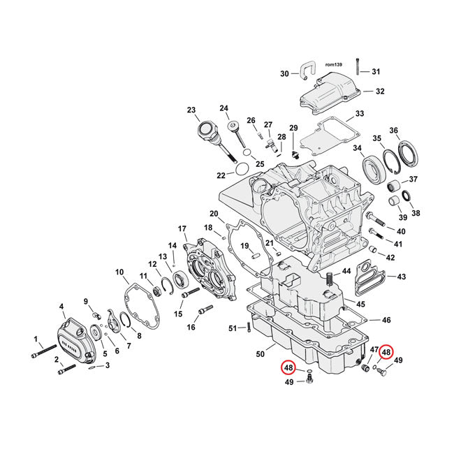 James O-rings, Drain, Dipstick, and Oil Pump Plugs for Harley Davidson