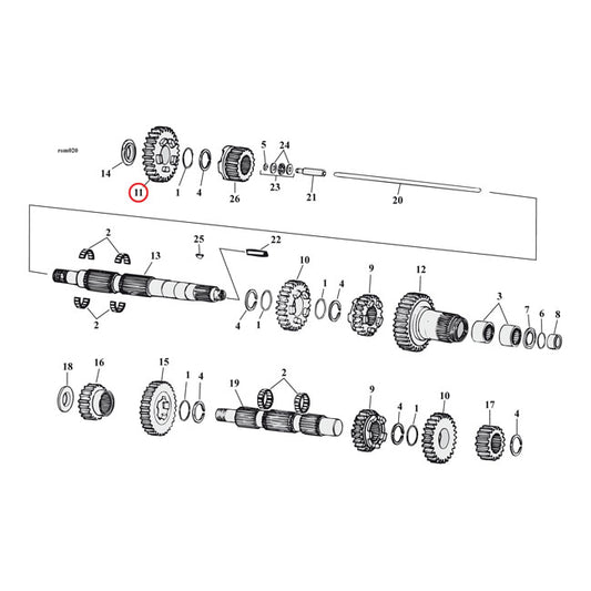 Andrews 4th Gear, Mainshaft For Harley-Davidson